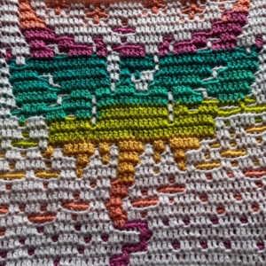 Overlay Mosaic Crochet Pattern Flying Dragon